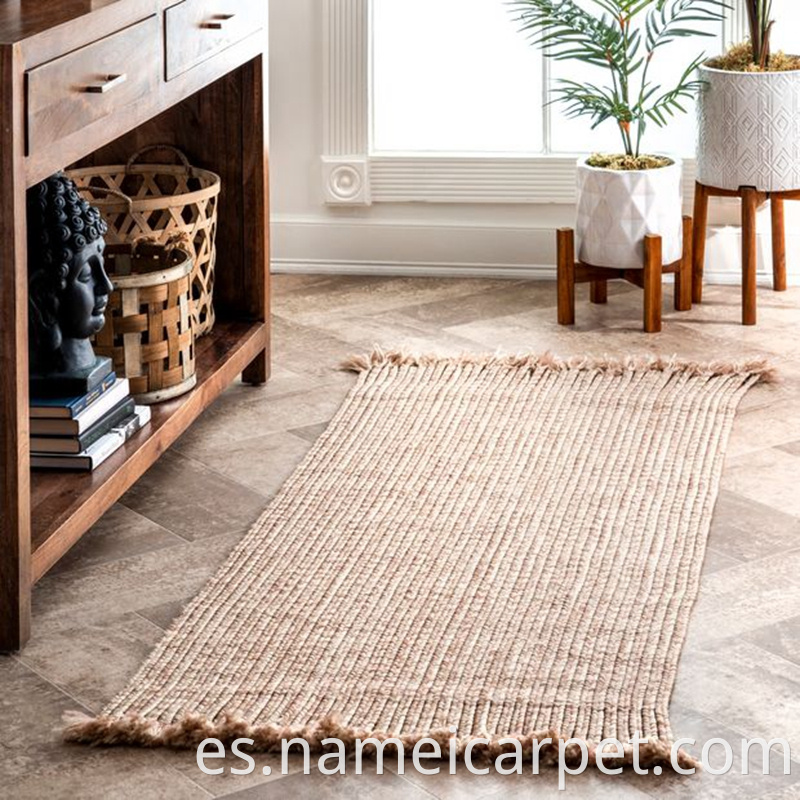 Pp Polypropylene Braided Woven Indoor Outdoor Carpet Rug Floor Mats With Tassels 51